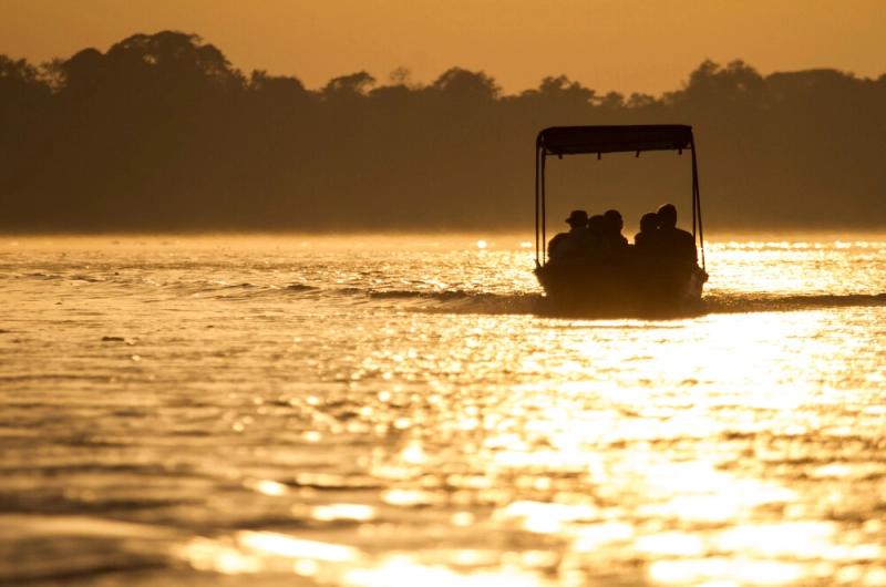 Boat safari in Nyerere National Park