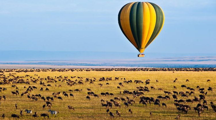 Balloon safari over Serengeti