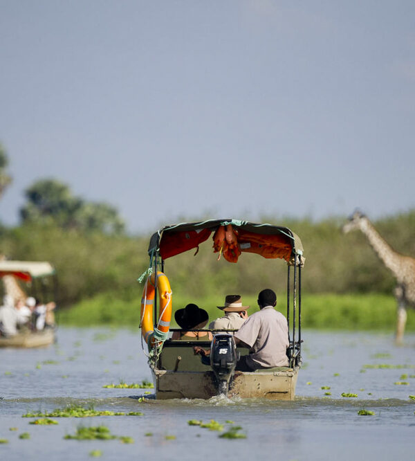 tanzania boat safari in nyerere national park /selous